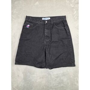 Polar Skate Co Big Boy Shorts Men XL Black Denim Baggy Embroidered Y2K Hip Hop